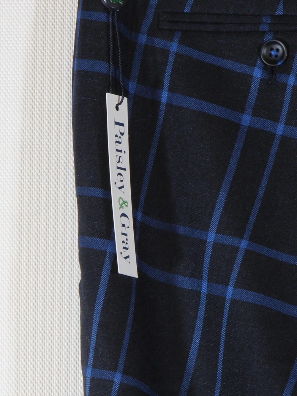 Paisley & Gray Blue Windowpane Slim Fit Dress Pants NWT